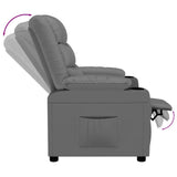 Recliner Chair Grey Faux Leather 348045