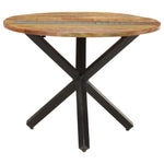 ZNTS Dining Table Round 100x100x75 cm Solid Reclaimed Wood 321682