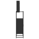 3 Piece Bathroom Cabinet Set Black Engineered Wood 3214755
