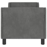 Toddler Bed Frame with Headboard Dark Grey 70 x 140 cm Velvet 42010848
