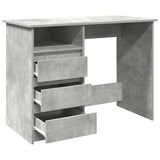 Desk Concrete Grey 102x50x75 cm Engineered Wood 860466