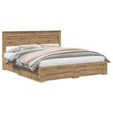 Bed Frame with Drawer Artisan Oak 180 x 200 cm Engineered Wood 3409965