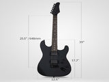 GST 39in Electric Guitar H-H Pickups Black suit for Heavier Rock 66998644