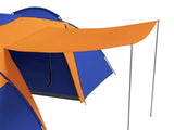 Camping Tent with 2 Bedroom, Living Area and Porch, 4-6 Man Large Tunnel Tent, 2000mm Waterproof, T3398P349003