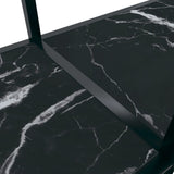 Console Table Black 180x35x75.5 cm Tempered Glass 331705