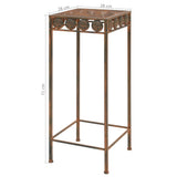 245928 Plant Stand Set 3 Pieces Vintage Style Metal Rusty