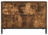 Bedside Table Smoked oak 63.5 x 36 x 61 cm Engineered wood 883469