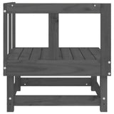 Garden Corner Sofas 2 pcs Grey Solid Wood Pine 825396