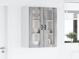 Wall Glass Cabinet PORTO Grey Sonoma 60 x 31 x 100 cm 885531