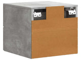 Wall-Mounted Bedside Cabinet with Drawer 2 pcs Concrete Grey 899322