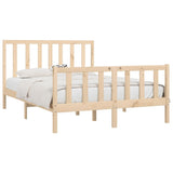 ZNTS Bed Frame without Mattress 120x200 cm Solid Wood 3106828