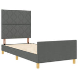 ZNTS Bed Frame Dark grey Engineered wood 90 x 190 cm 3344768