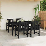 Garden Dining Chair 4 pcs Black 65.5 x 55.5 x 88cm Plastic 3335796