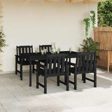 Garden Dining Chair 4 pcs Black 65.5 x 55.5 x 88cm Plastic 3335796