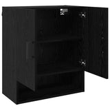Wall Cabinet Black oak 60 x 31 x 70 cm Engineered wood 879542