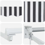 Retractable Awning Anthracite and White 4 x 2 m 3418930
