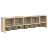 Wall-Mounted Coat Rack with Shelf Sonoma Oak 100 x 16 x 26 cm 874325