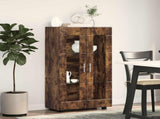 Sideboard FLORIN Smoked Oak 55.5 x 29 x 100 cm Engineered Wood 880256