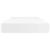 Pocket Spring Bed Mattress White 100x190x20cm Twin Faux Leather 347858