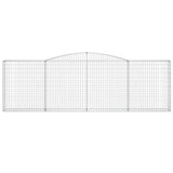 Arched Gabion Basket 400x30x120/140 cm Galvanised Iron 153526
