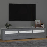 TV Cabinet with LED Lights Grey Sonoma 180x35x40 cm 3152760