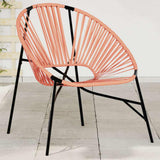 Garden Egg Chair Black and Orange Poly Rattan 4009291
