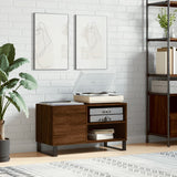 Record Cabinet Brown Oak 85x38x48 cm Engineered Wood 831715