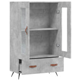 Highboard Concrete Grey 69.5x31x115 cm Engineered Wood 828272