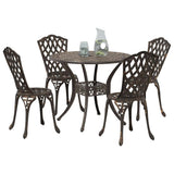 Garden Dining Set 5 pcs Bronze Aluminium 3334708