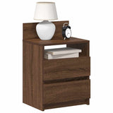 Bedside Cabinets 2 pcs with 2 Drawers Brown Oak 40x33x60 cm 858573