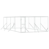 Outdoor Dog Kennel Silver 4x8x2 m Galvanised Steel 3190456