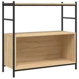 Bookshelf Sonoma Oak 80x30x78,5 cm Engineered Wood and Iron 832794