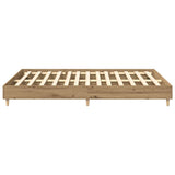 Bed Frame Artisan oak Engineered wood King Bed Frame 3328716