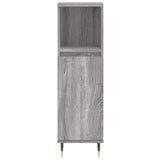 3 Piece Bathroom Furniture Set Grey Sonoma Engineered Wood 3190219