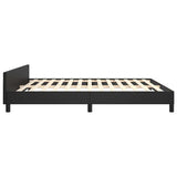 Bed Frame without Mattress Black King Faux Leather 347533