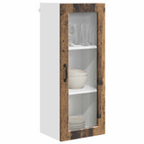 Wall Glass Cabinet PORTO Old Wood 40 x 31 x 100 cm 885453