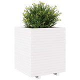 Garden Planter White 60x60x72.5 cm Solid Wood Pine 3282580