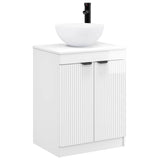 Bathroom Furniture Set High Gloss White Engineered Wood 3404208