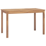 Garden Dining Table 120x70x77 cm Solid Teak Wood 316630