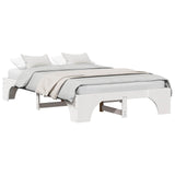 Bed Frame White 120 x 190 cm Solid Pine Wood 872957