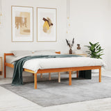 Senior Bed without Mattress Wax Brown 160x200 cm Solid Wood Pine 844160