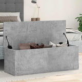 Storage Box Concrete Grey 102x35x35 cm Engineered Wood 840691
