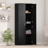 Highboard Black Oak 70 x 33.5 x 180 cm Engineered Wood 3365566