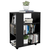 Rolling Cabinet Black 60x35x75 cm Engineered Wood 808450