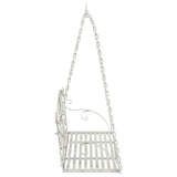 Swing Bench Steel 110 x 52.5 x 47 cm Antique White 42038698