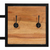 Wall Coat Rack 90x1x35 cm Solid Wood Acacia and Iron 372743