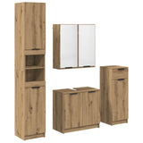 Bathroom Furniture Set 4 pcs Artisan Oak Engineered Wood 3416028
