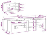Loft Bed Frame with Cabinet 3 pcs White Engineered Wood 3423414