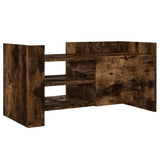 TV Cabinet Smoked Oak 80x35x40 cm Engineered Wood 848371