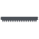 Lawn Edging 50 pcs 103 x 15 cm metal Anthracite 8008249